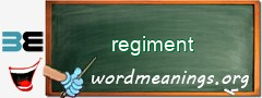 WordMeaning blackboard for regiment